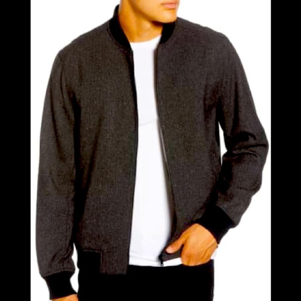 PAIGE Men’s “Iced Black” Bomber Jacket, Small